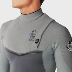 Short John Rip Curl Masculino E-Bomb Zip Free Manga Longa Charcoal Grey - 2/2 mm - Foto 3