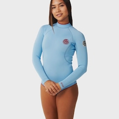 Short John Rip Curl Feminino G-Bomb Back Zip Light Blue - 1.5 mm - Foto 3