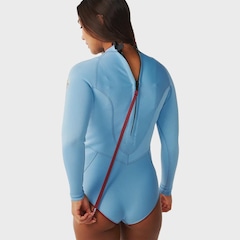 Short John Rip Curl Feminino G-Bomb Back Zip Light Blue - 1.5 mm - Foto 4