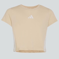 Camiseta Baby Tee adidas Essentials 3 Stripes Infantil - Foto 5