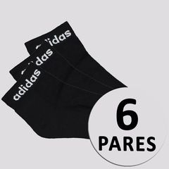 Kit 6 Pares de Meia Cano Baixo adidas Logo Linear Ankle - Unissex - Foto 2