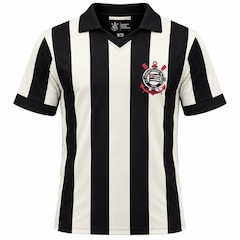 Camisa Polo do Corinthians Retrô Listrada Coimbra - Masculina - Foto 1