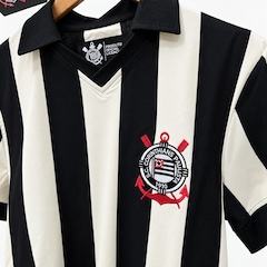 Camisa Polo do Corinthians Retrô Listrada Coimbra - Masculina - Foto 8