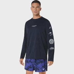 Camiseta Manga Longa Asics Fujitrail Logo LS Top - Masculina - Foto 1