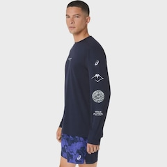 Camiseta Manga Longa Asics Fujitrail Logo LS Top - Masculina - Foto 3