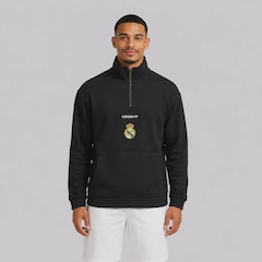 Blusão de Moletom Real Madrid Hzip EQT adidas Masculino - Foto 1