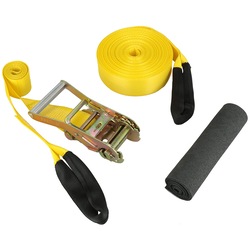 Imagem do Slackline com Catraca e Protetor de Árvore US Boards - 15 Metros - AMARELO Slackline com Catraca e Protetor de Árvore US Boards - 15 Metros - AMARELO
