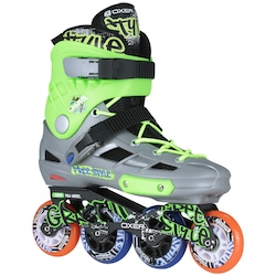 Imagem do Patins Oxer Graffiti - In Line - Freestyle - ABEC 7 - Adulto - CINZA/VERDE Patins Oxer Graffiti - In Line - Freestyle - ABEC 7 - Adulto - CINZA/VERDE