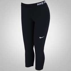 Imagem do Calça Capri de Suave Compressão Nike Pro Cool - Feminina - PRETO/BRANCO Calça Capri de Suave Compressão Nike Pro Cool - Feminina - PRETO/BRANCO