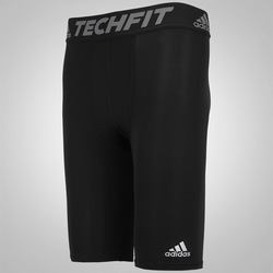 Imagem do Bermuda Térmica adidas TechFit Base S16 - Masculina - PRETO Bermuda Térmica adidas TechFit Base S16 - Masculina - PRETO