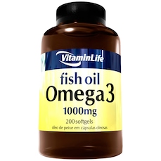 Óleo de Peixe VitaminLife Ômega 3 - 200 Cápsulas em Gel