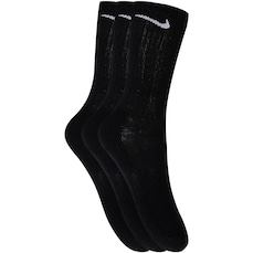 Kit de Meias Cano Alto Nike Everyday Cushioned Crew com 3 Pares - Adulto