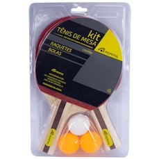 Kit de Tênis de Mesa Adams com 2 Raquetes e 3 Bolinhas