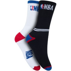 Kit de Meias Cano Alto NBA Logo com 2 Pares - 39 a 43 - Adulto