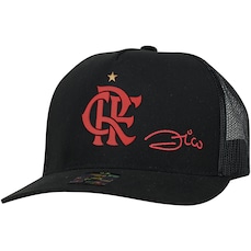 Boné Aba Curva do Flamengo Zico Supercap CRF Silk - Snapback - Trucker - Adulto-0