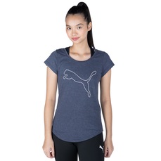 Camiseta Puma Feminina Manga Curta Performance Heather Cat