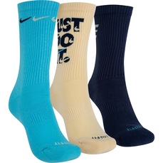 Kit de Meias Nike Everyday Plus Cush Crew - 3 Pares - 39 a 43