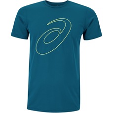 Camiseta ASICS Manga Curta Logo Espiral Crepe - Masculina