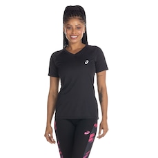 Camiseta ASICS Manga Curta Basic Logo Feminina