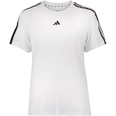 Camiseta Feminina adidas Manga Curta Essentials 3 Listras