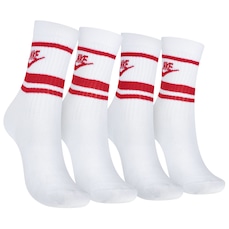 Kit de Meias Cano Alto Nike Essential Crew 3 Pares Adulto
