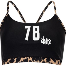 Top Fitness com Bojo FitDance Média Sustentação Alças Animal Print Adulto