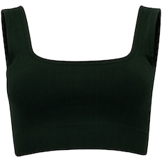 Top Fitness sem Bojo Oxer Média Sustentação Canelado Sem Costura