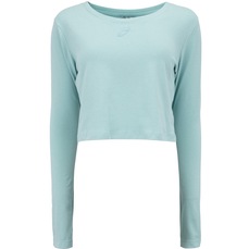 Blusa Cropped Feminina ASICS Manga Longa Cava Tradicional
