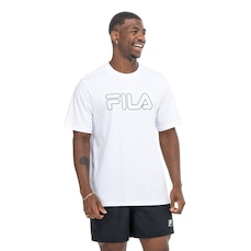 Camiseta Masculina Fila Manga Curta Letter Outline