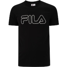 Camiseta Masculina Fila Manga Curta Letter Outline