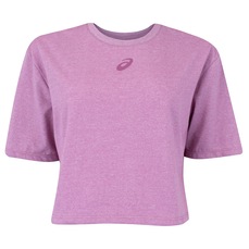 Blusa Cropped Feminina ASICS Manga Curta Malha