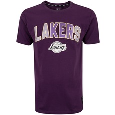 Camiseta do Los Angeles Lakers NBA Masculina Manga Curta Metallic NB990
