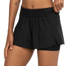 Short Feminino Oxer Duplo Vivos com Bermuda Interna e Bolsos