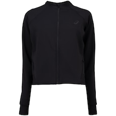 Jaqueta Feminina ASICS Malha Rib Bolso Seguro