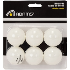 Kit de Bola de Tênis de Mesa Adams 6 Unidades