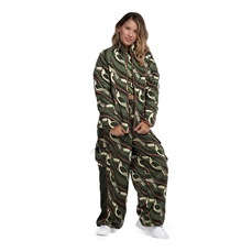 Jaqueta Puffer Feminina Farm Nylon Forrada Lenço Tucano Gráfico