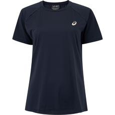 Camiseta Feminina ASICS Manga Curta Emblema Racket UV 50 Anti-Odor