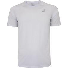 Camiseta Masculina ASICS Manga Curta Emblema Racket UV 50 Anti-Odor