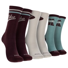 Kit de Meias Nike Cano Alto Edition Plus Crew com 3 Pares Adulto