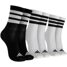 Kit de Meias adidas Cano Médio Crew Juvenil 3 Pares