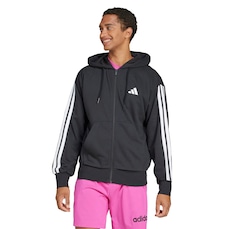 Jaqueta Masculina adidas com Capuz 3 Stripes