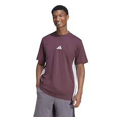 Camiseta Masculina adidas Manga Curta 3 Stripes