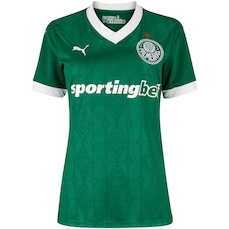 Camisa do Palmeiras I 25 Puma Feminina Torcedora