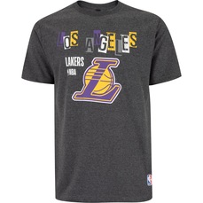 Camiseta do Los Angeles Lakers Masculina NBA Manga Curta Collage N00105La