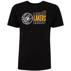 Camiseta do Los Angeles Lakers NBA Masculina Manga Curta Gridon Court