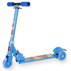 Patinete 3 Rodas Spin Roller Dobrável com Led Infantil