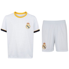 Kit de Uniforme do Real Madrid Braziline Juvenil Camiseta + Calção