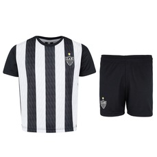 Kit de Uniforme do Atlético-MG Braziline Infantil Camiseta + Calção