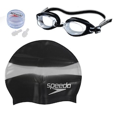 Kit Speedo Swim Slc de Natação com Óculos + Touca + Protetor de Ouvido