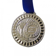 Medalha Gedeval Prata com Fita - 45Mm